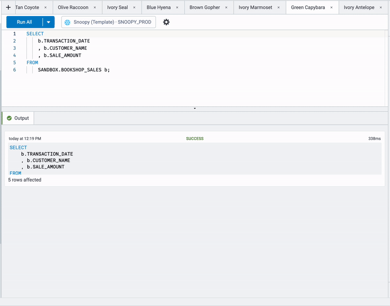 A GIF showing how to pivot Data in the Coginiti Grid.