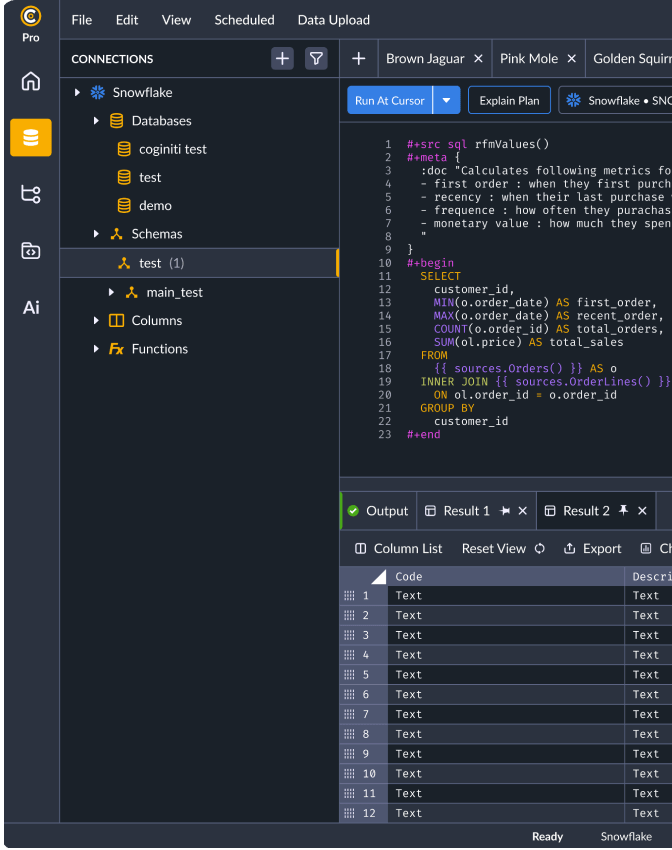 Analyze data from Greenplum with Coginiti’s unique SQL tools