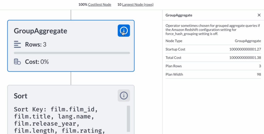 Explain plan node explanation